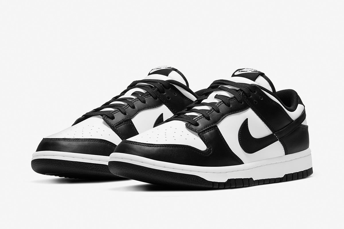 Tofarvet sort/hvid low-top court sneaker