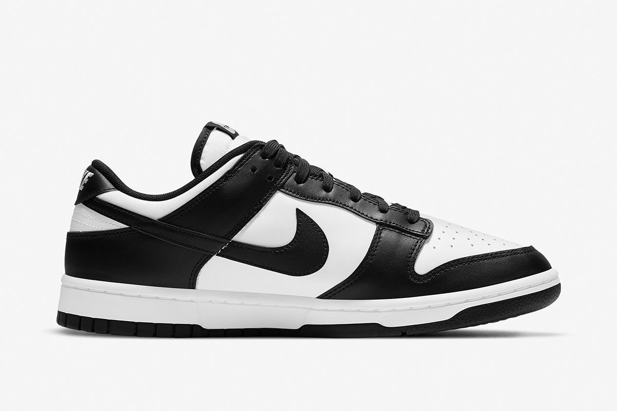 Tofarvet sort/hvid low-top court sneaker