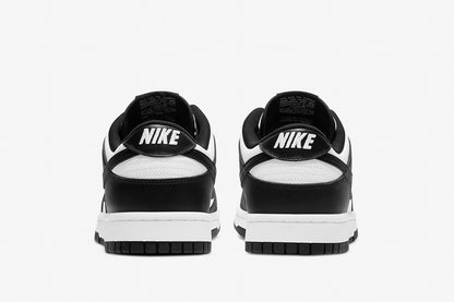 Tofarvet sort/hvid low-top court sneaker