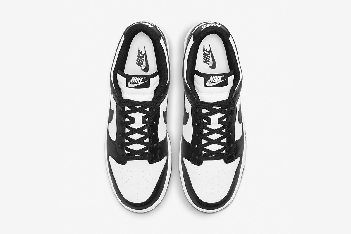 Tofarvet sort/hvid low-top court sneaker